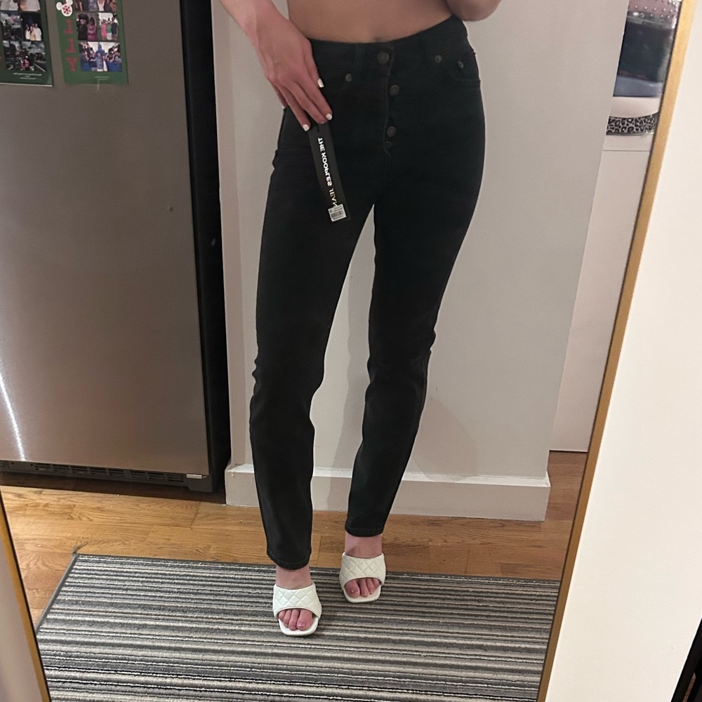 Women's Black High-Waisted The Kooples Jeans